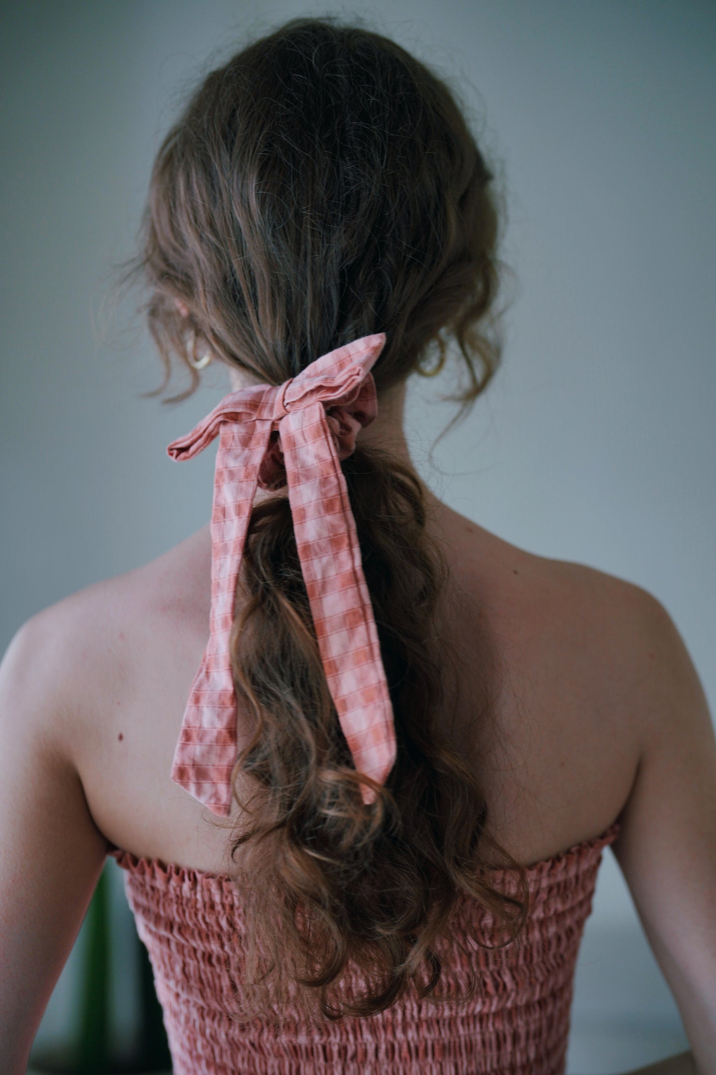 Bow Hair Tie in Persimmon