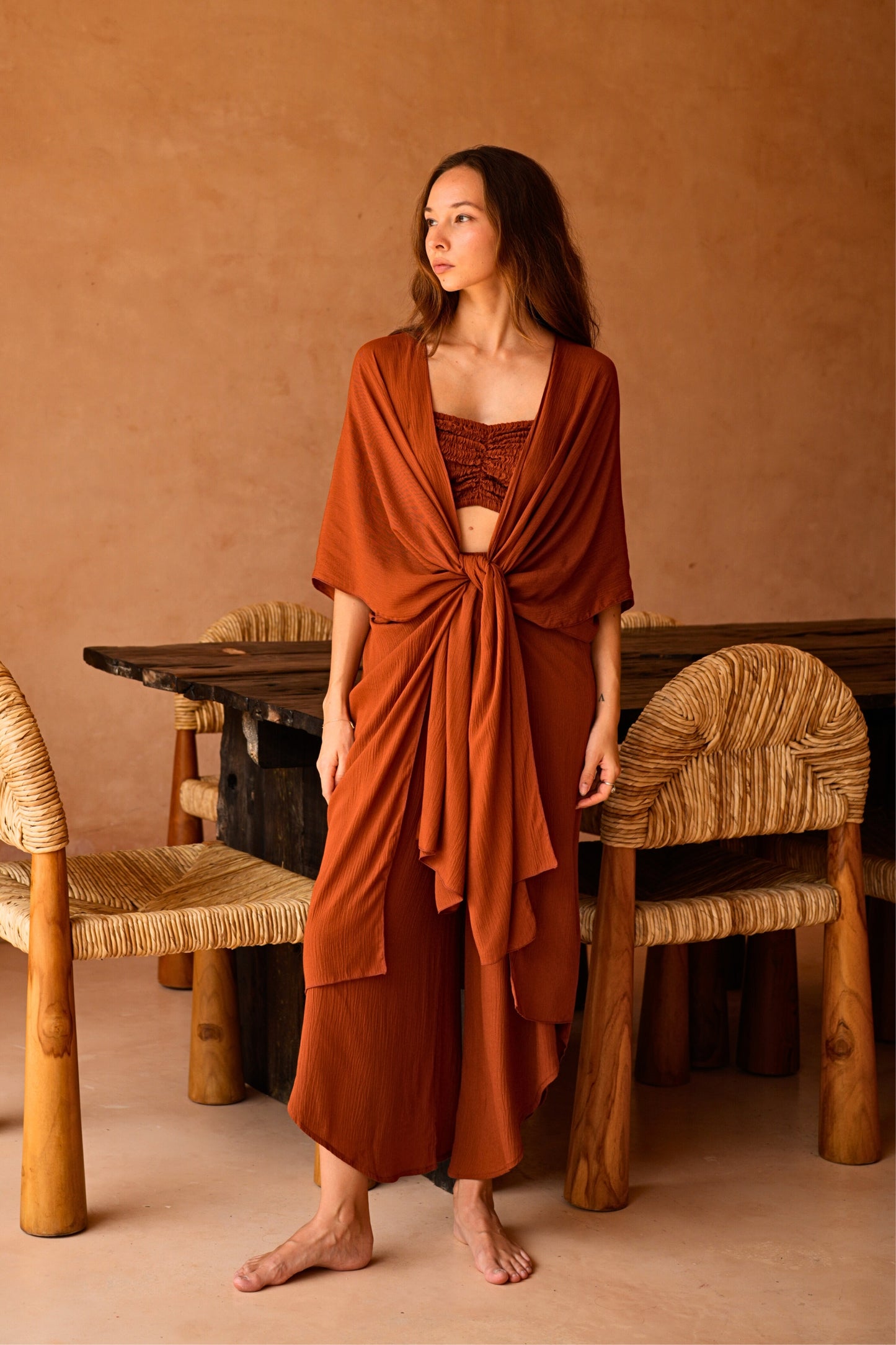 Kaia Flowy Kimono Wrap Duster