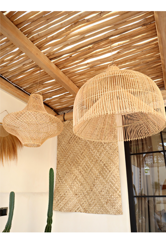 Freya X-Large Bell shape Rattan Pendant Light fitting ( Local Delivery Only)