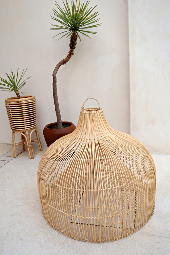 Sienna X-Large Dome Shape Rattan Pendant Light Fitting (Local Delivery Only)