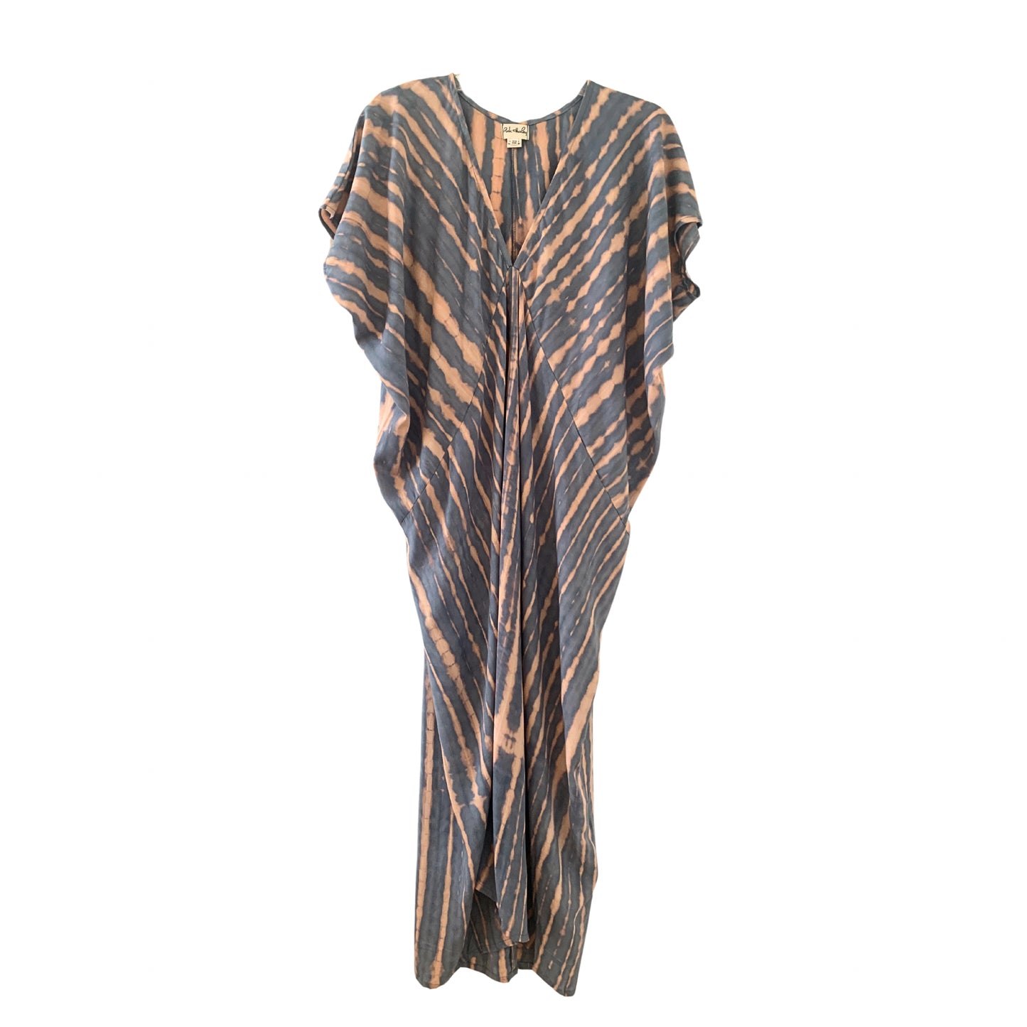 Madella Hand Dyed Kaftan Dress in Retro Blue