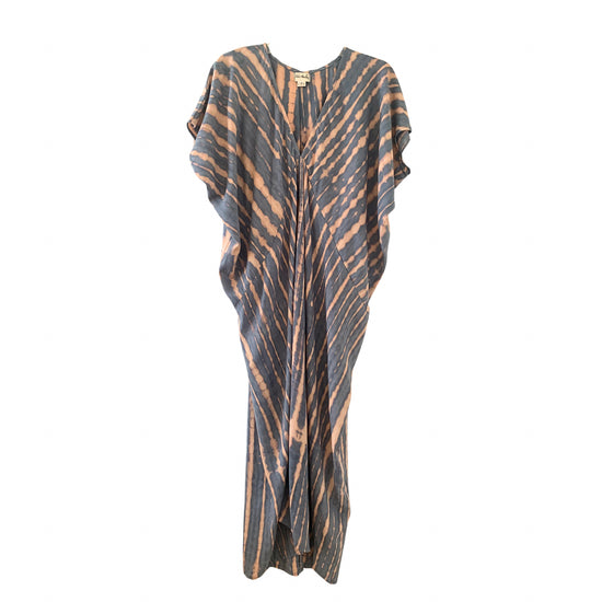 Madella Hand Dyed Kaftan Dress in Retro Blue