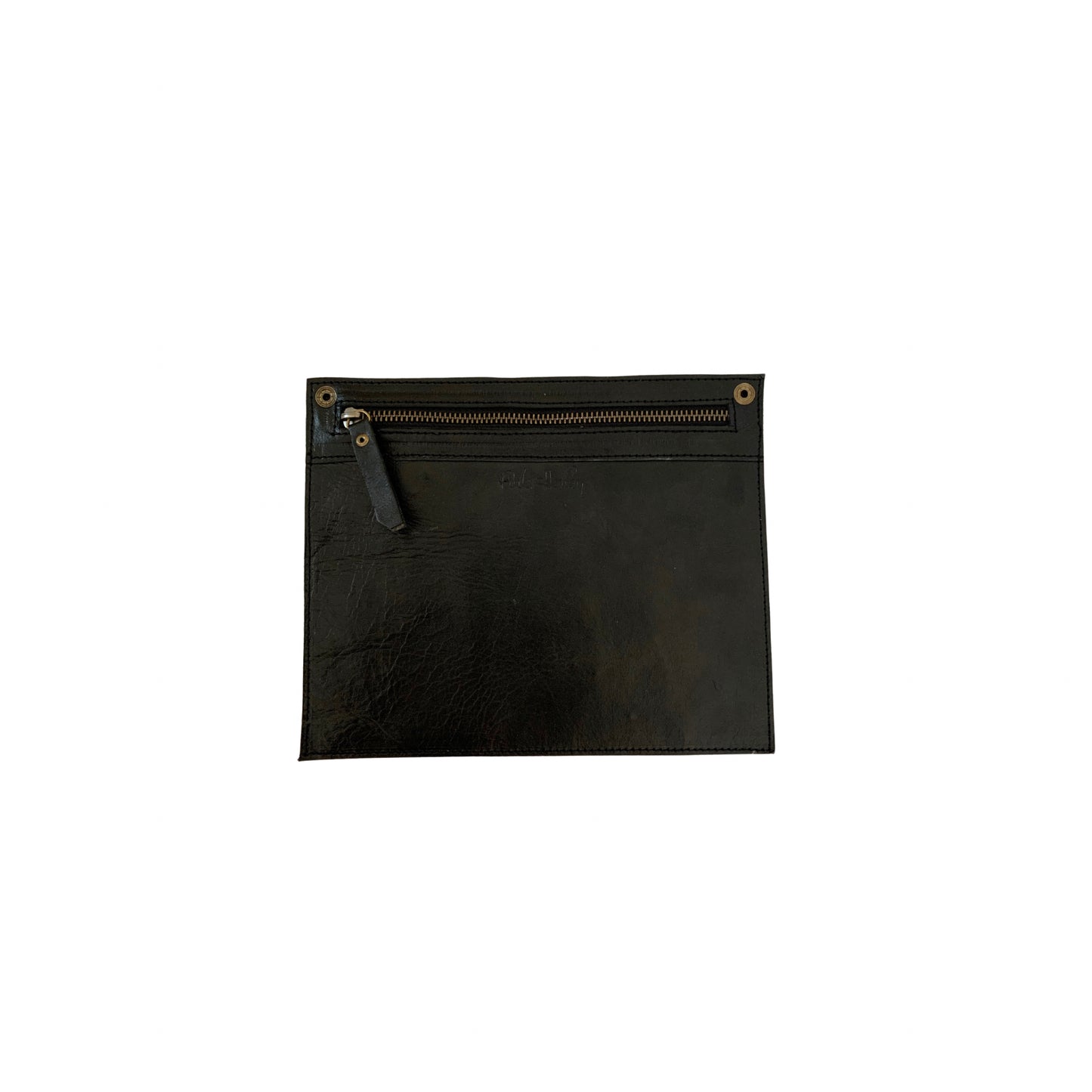 Giselle Oversized Cane and Leather Tote in Black