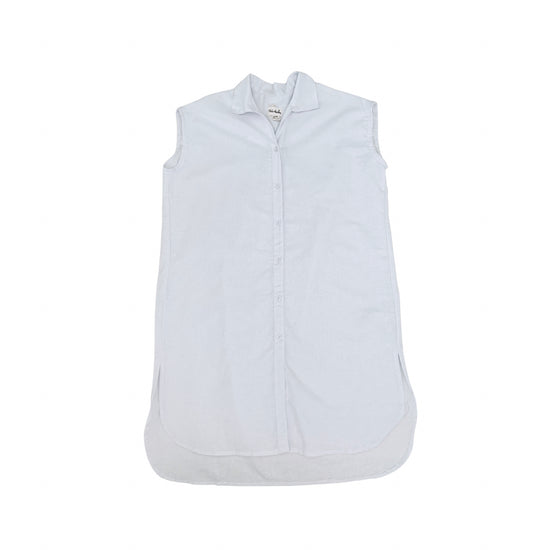 Jenny Linen Cotton Shirt Dress in White
