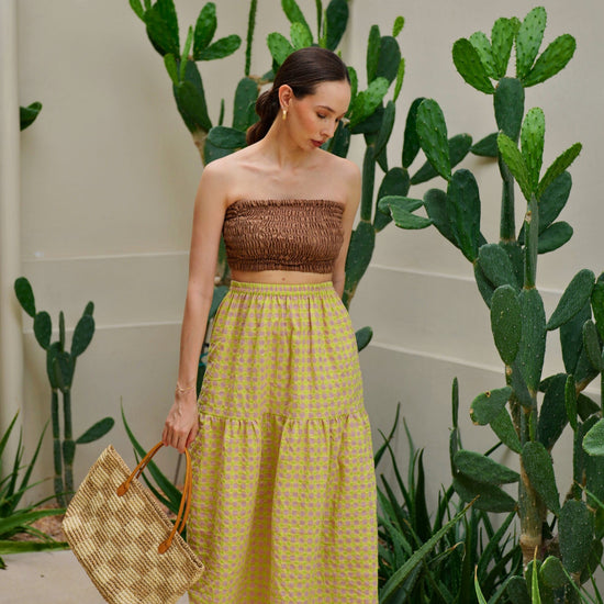 Load image into Gallery viewer, Judith Smocked and Ruffle Tube Top
