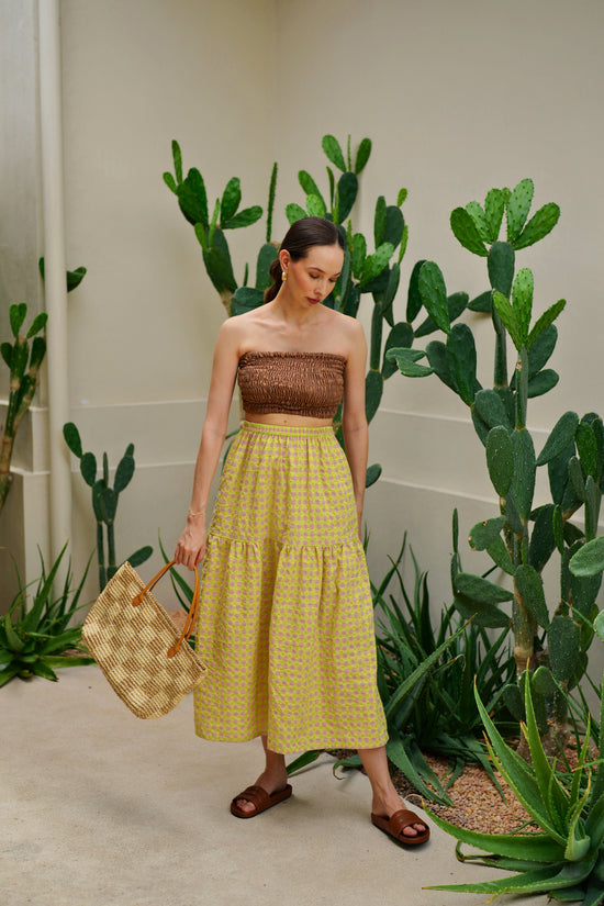 Load image into Gallery viewer, Judith Smocked and Ruffle Tube Top
