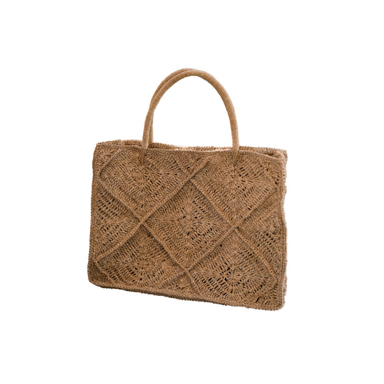 Load image into Gallery viewer, Kylie Crochet Premium Raffia Tote
