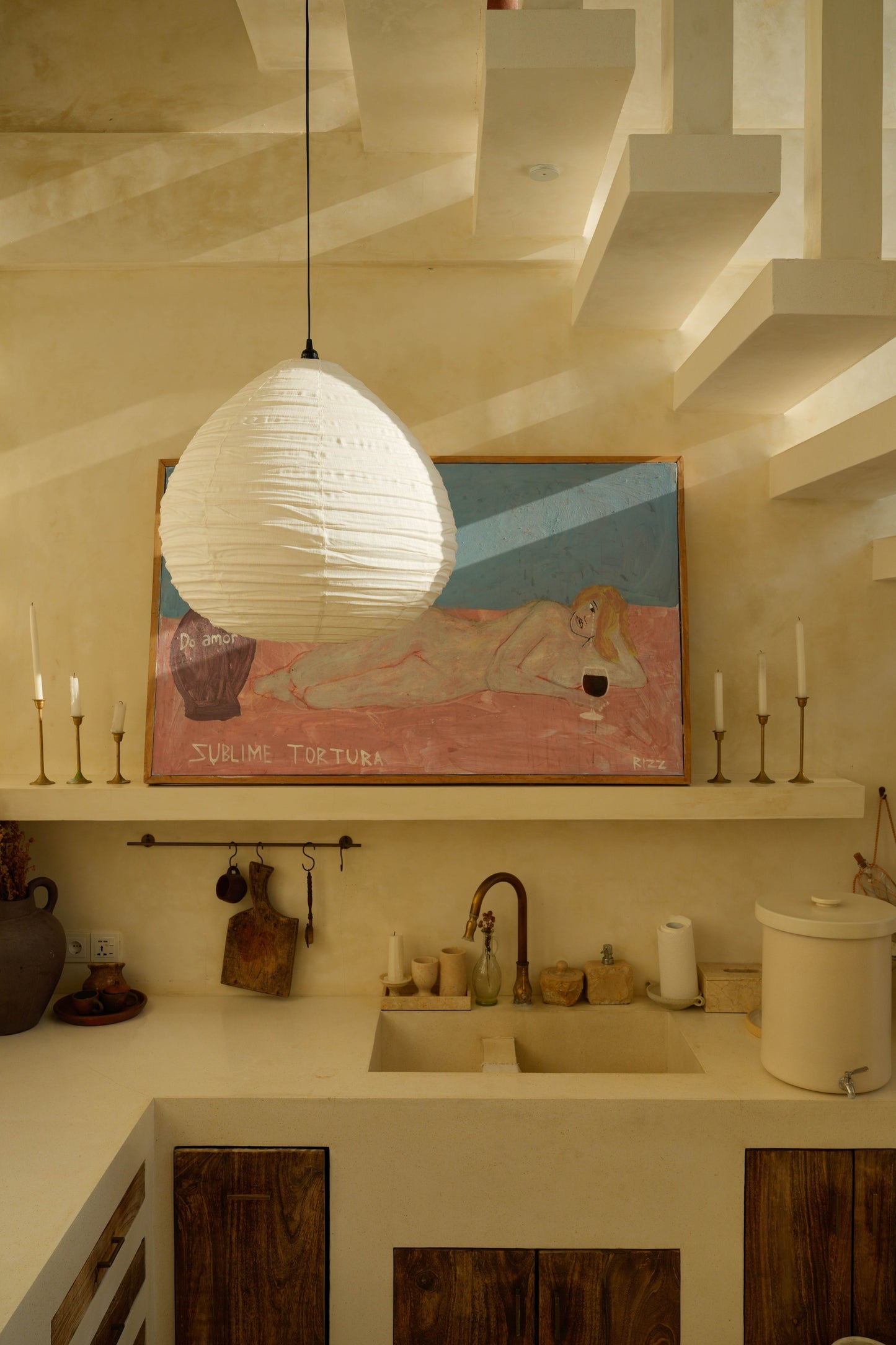 Pear Shape Linen Pendant Light Shade