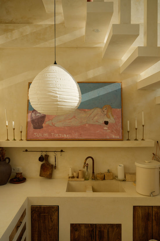 Load image into Gallery viewer, Pear Shape Linen Pendant Light Shade
