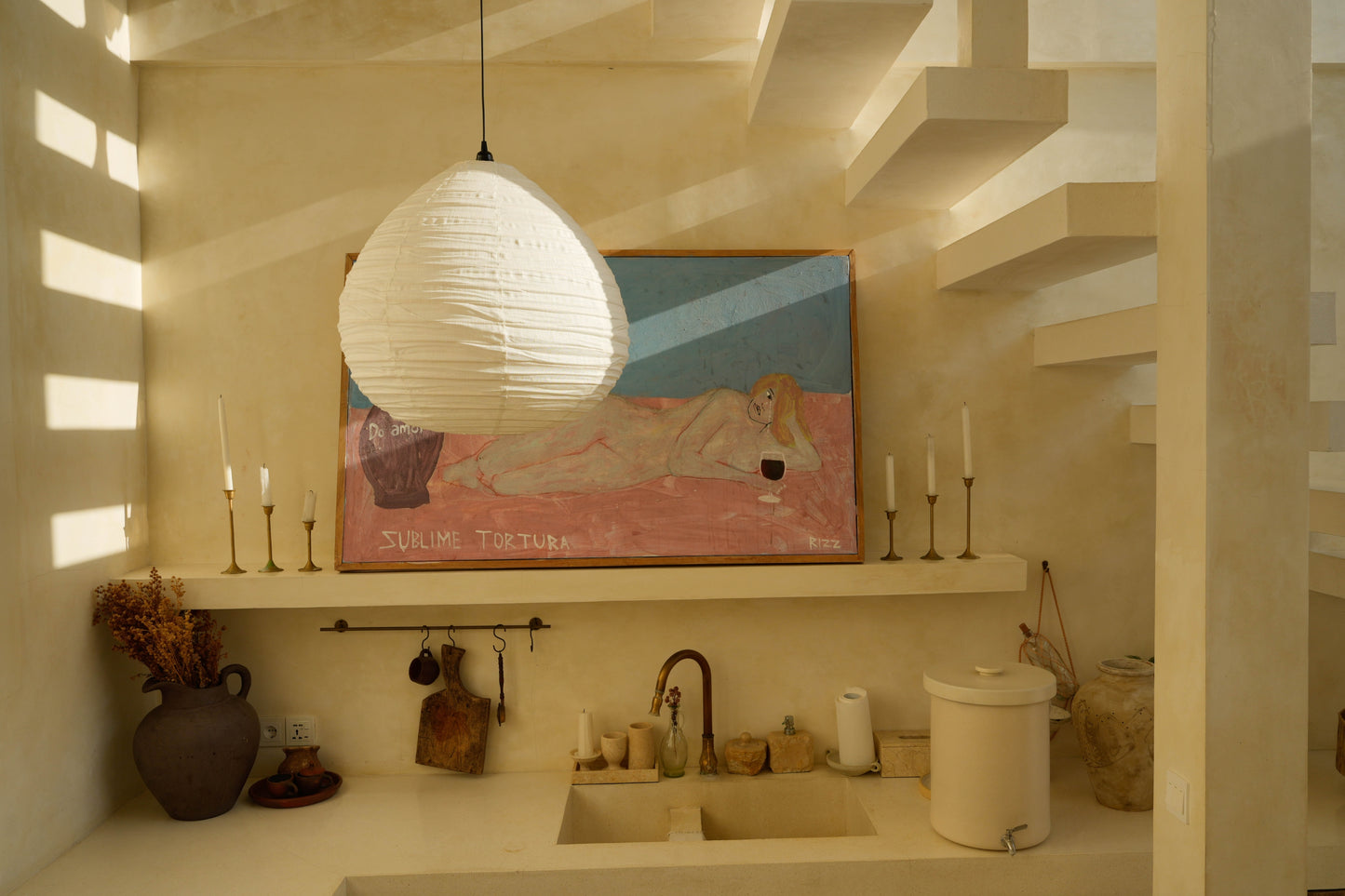 Pear Shape Linen Pendant Light Shade