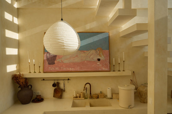 Pear Shape Linen Pendant Light Shade