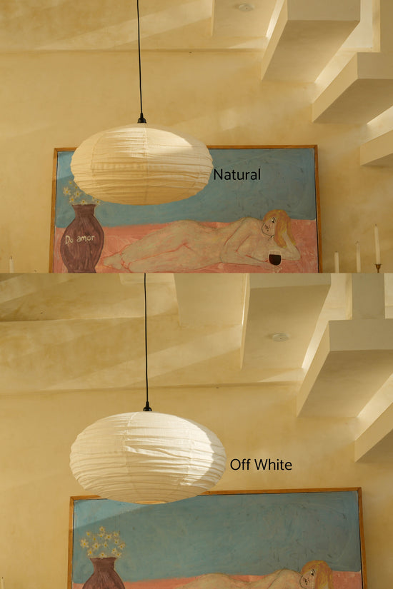 Oval Shape Linen Pendant Light Shade