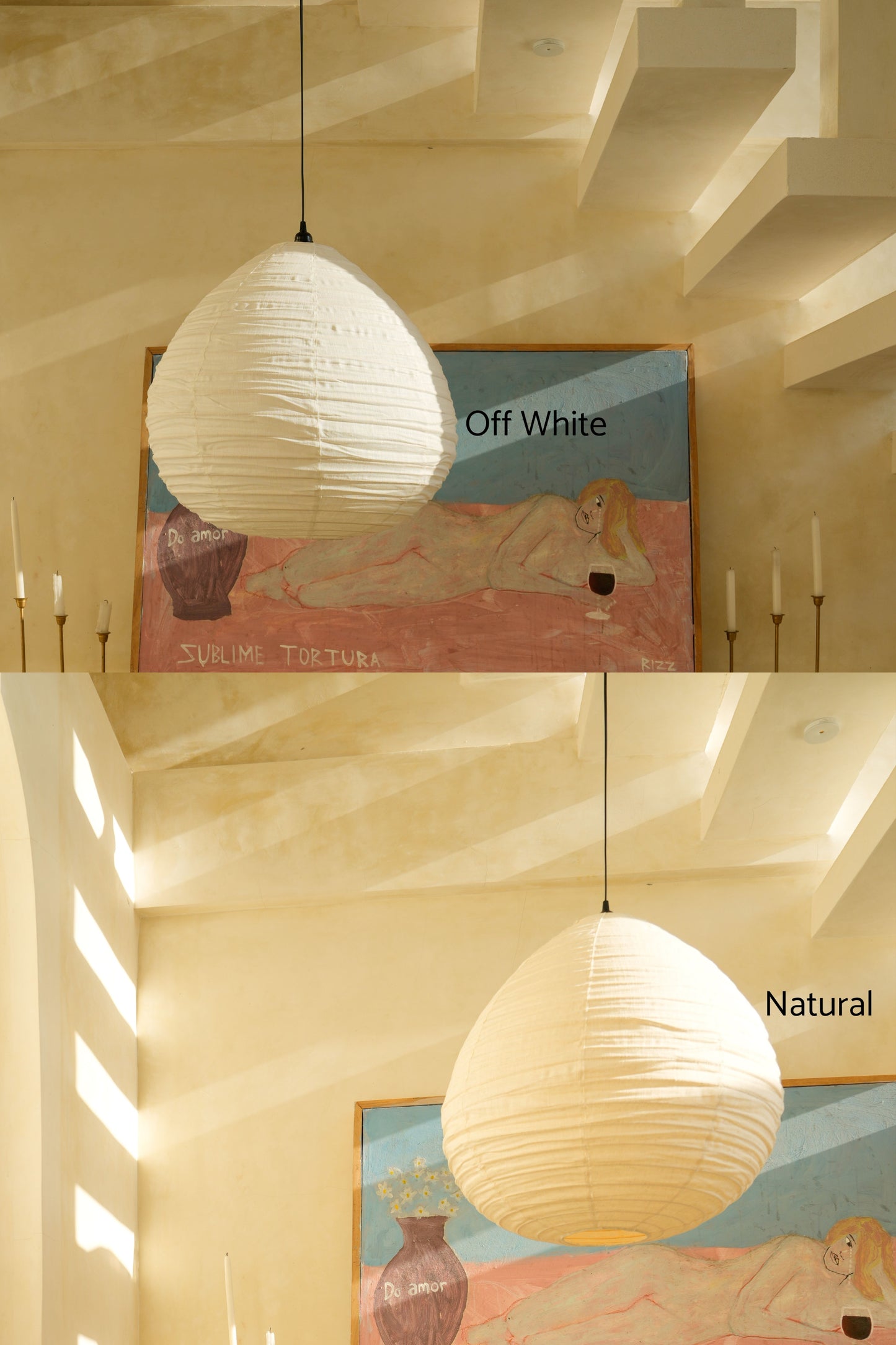 Pear Shape Linen Pendant Light Shade