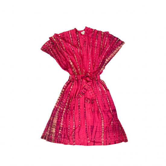 Sara Hand Dyed Kimono in Fuchsia