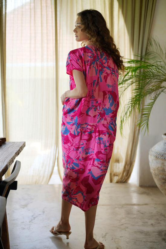 Load image into Gallery viewer, Madella Kaftan Dress in Pink Floral
