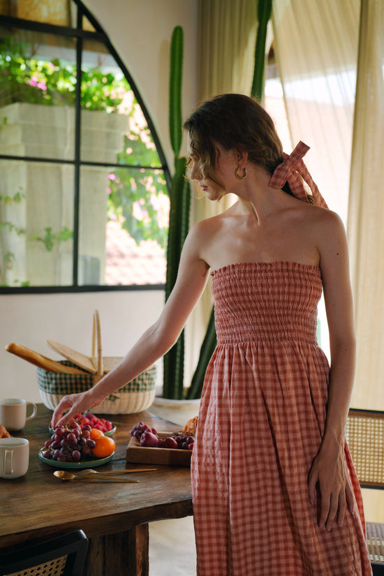 Bow Hair Tie in Persimmon