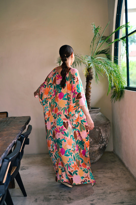 Oaklynn Kaftan Dress in Tropical