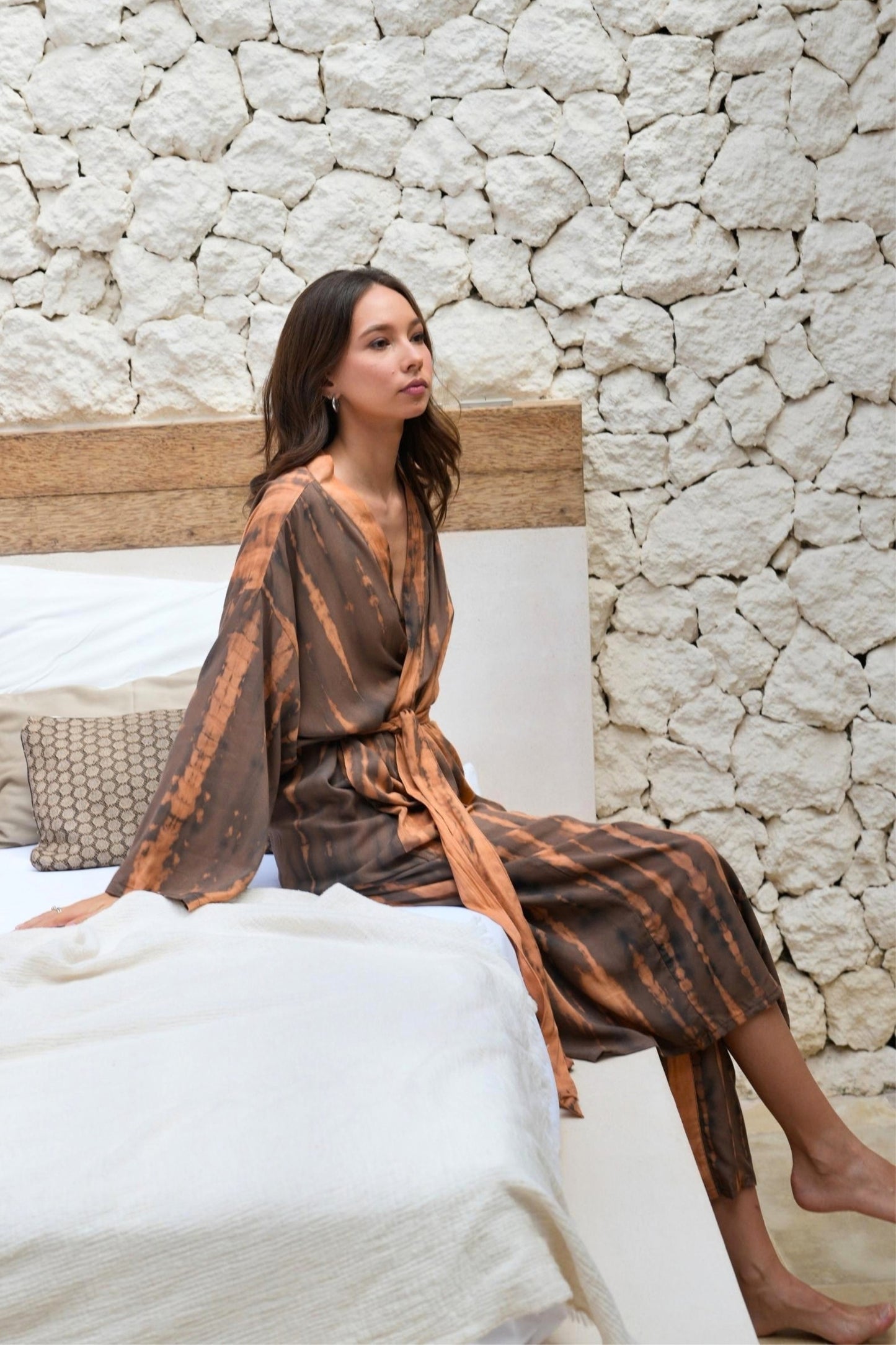 Sara Hand Dyed Kimono in Ginger