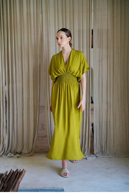 Olivia Maxi Dress in Lime Green