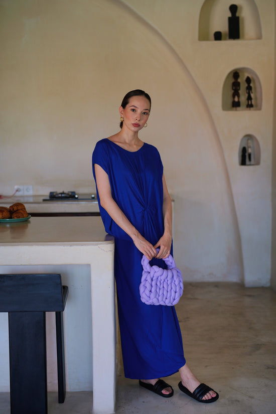 Load image into Gallery viewer, Nova Kaftan Dress in Indigo
