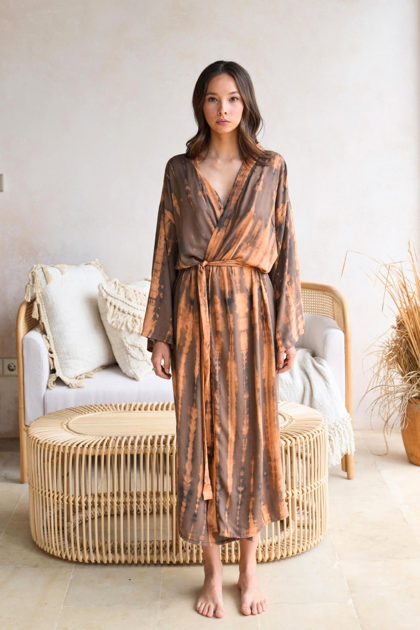 Sara Hand Dyed Kimono in Ginger