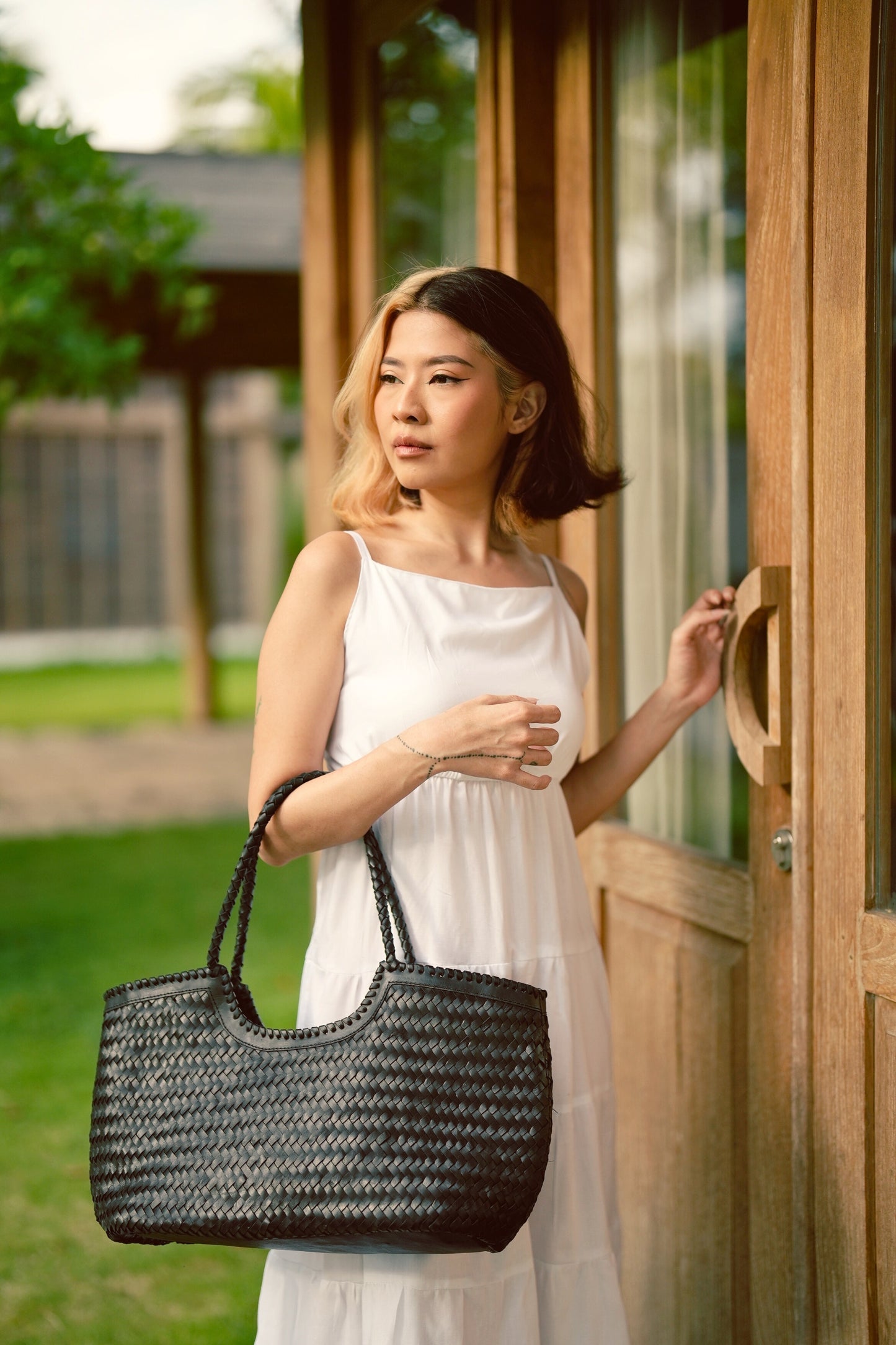 Leather handbag - Camel - Ladies