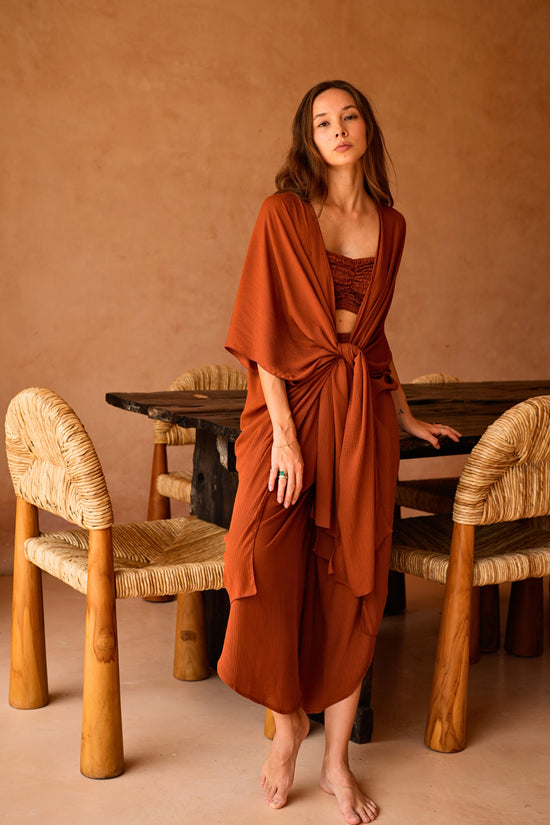 Kaia Flowy Kimono Wrap Duster Pink Haley Kaia Flowy Kimono Wrap Duster Pink Haley