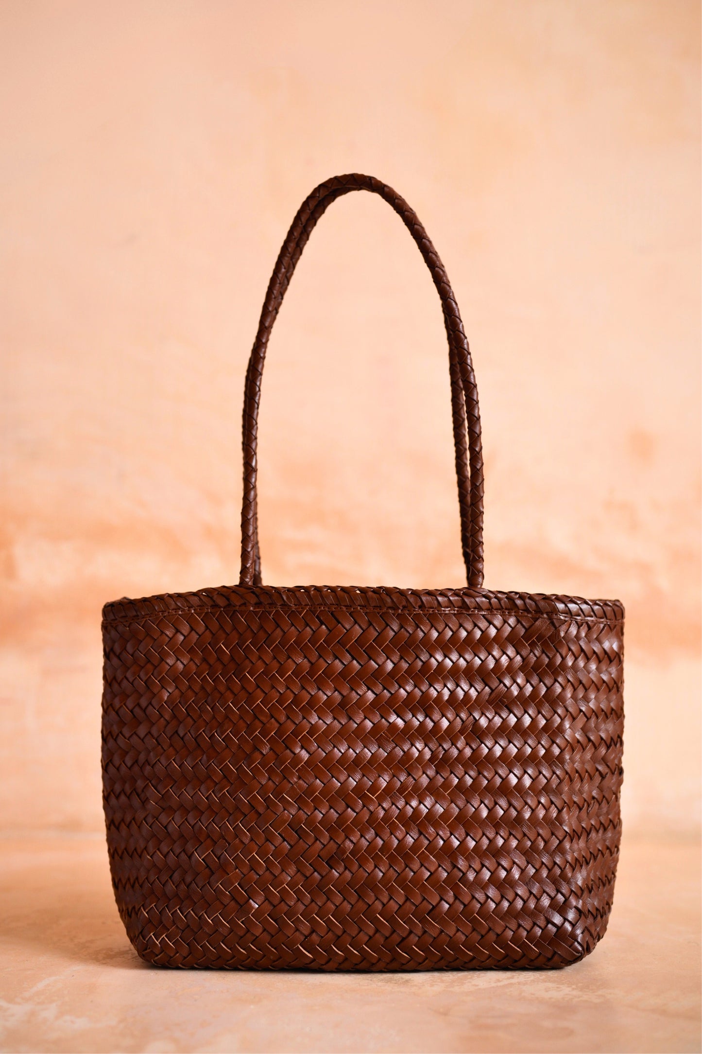 Garcia Artisan Handwoven Leather Tote in Brown