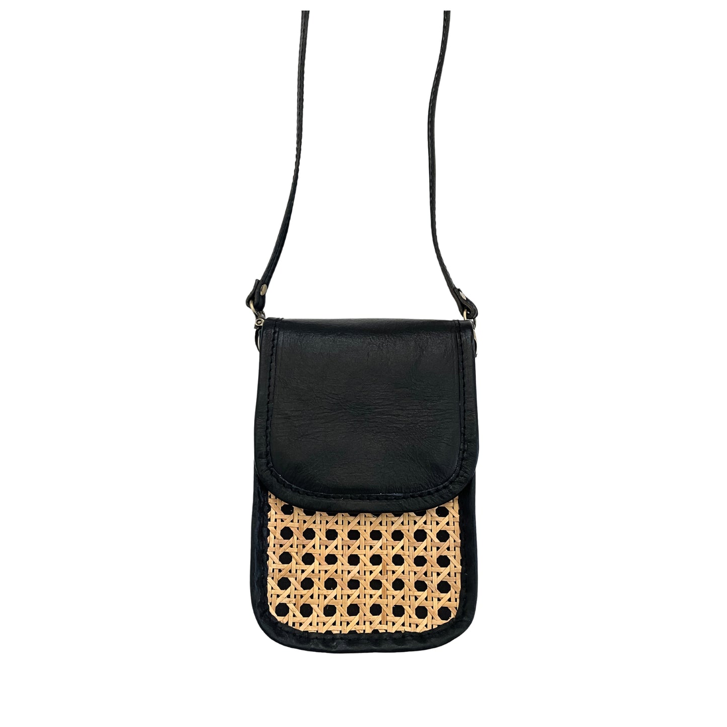 Jessica Cane and Leather Clutch Crossbody