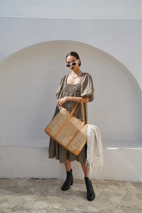 Brooklyn large woven leather satchel deals