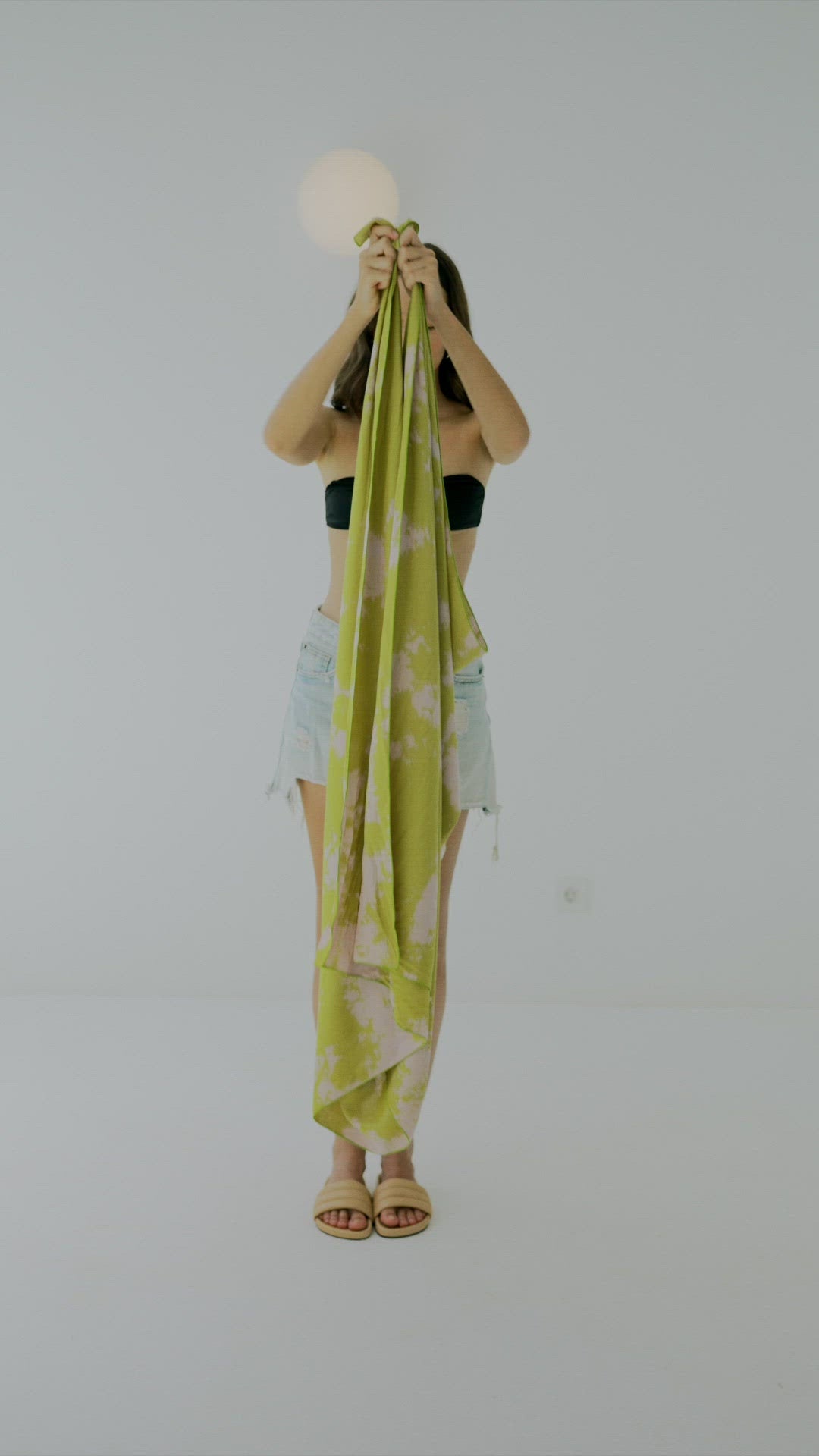 Martha Beach Hand Dyed Sarong in Lemongrass