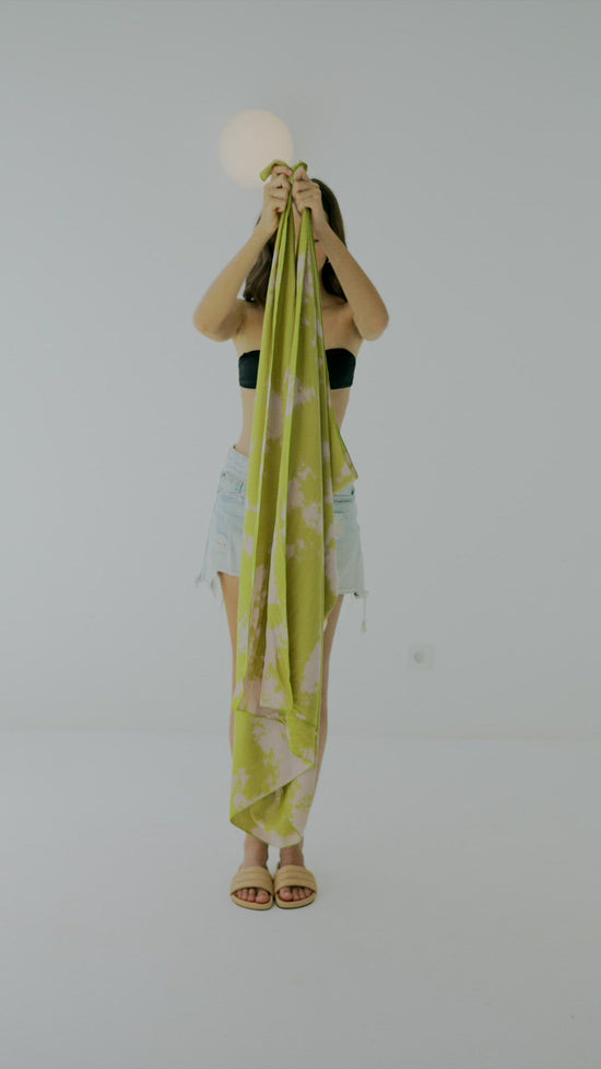 Martha Beach Hand Dyed Sarong in Lemongrass