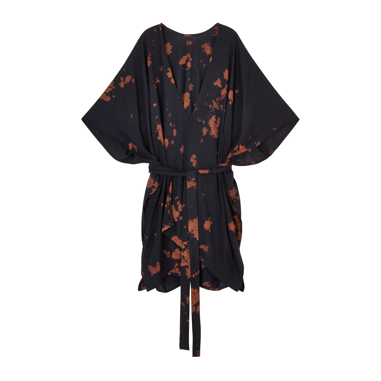 Alaia Hand Tie Dyed Kimono in Black