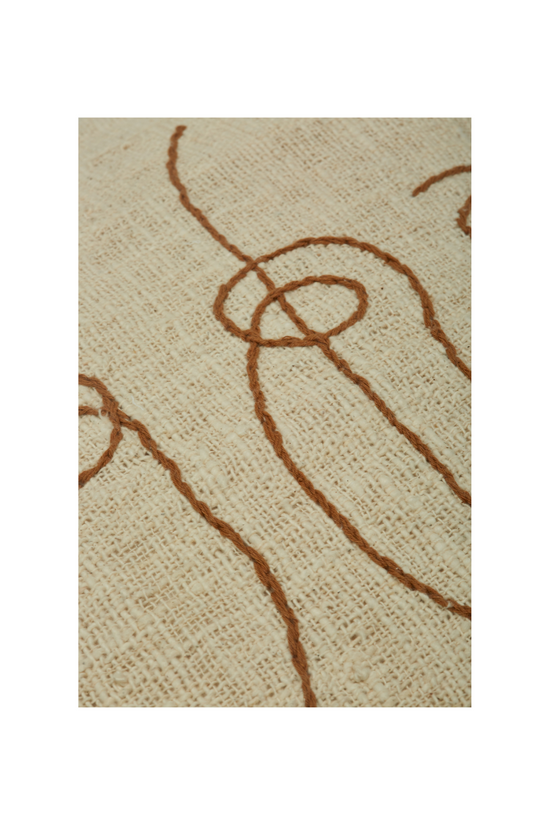 Load image into Gallery viewer, Allison Hand-loomed Organic Cotton Throw Pillow Cover in Cream
