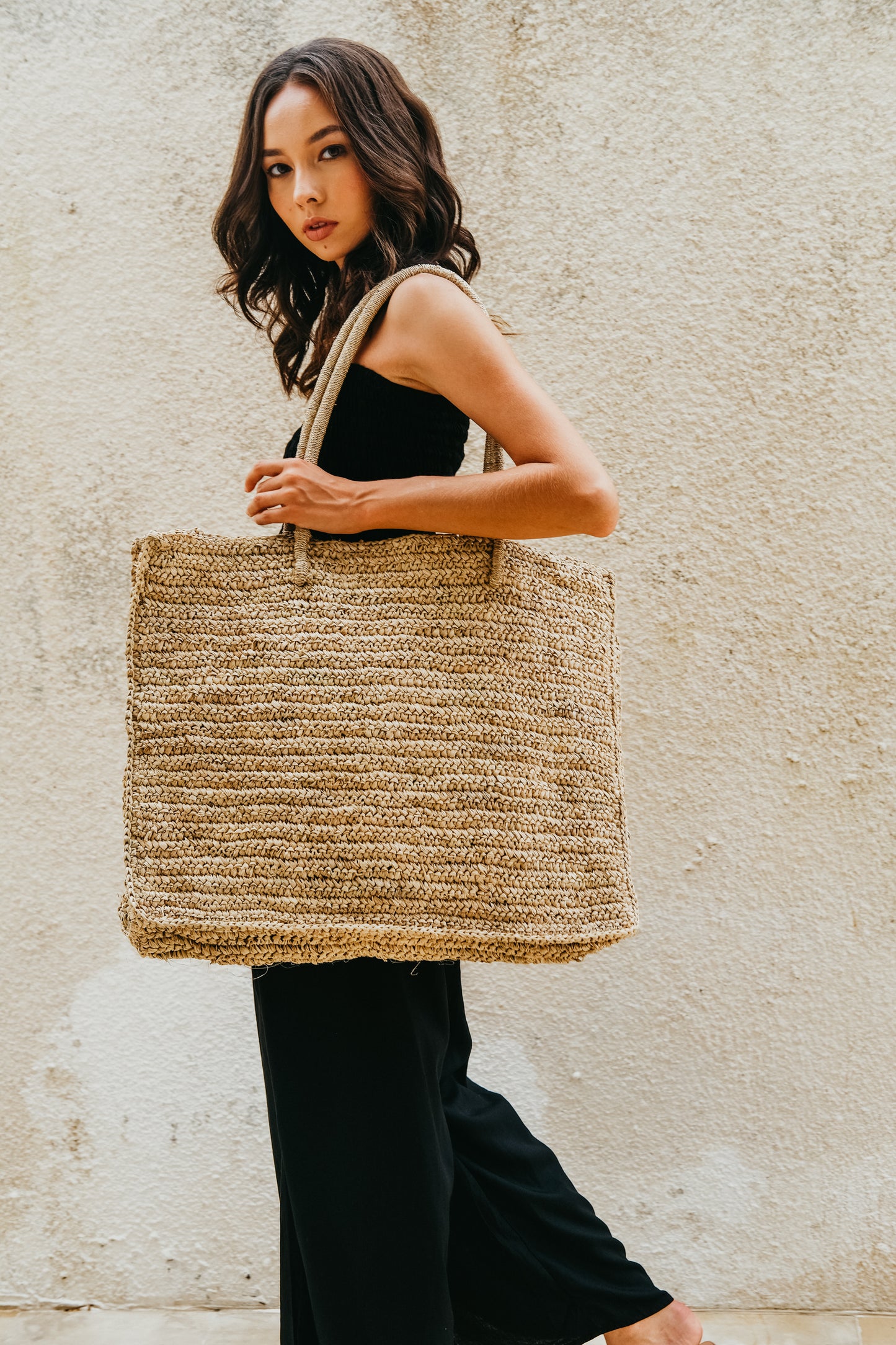 Annabelle Handmade Oversized Raffia Beach Tote