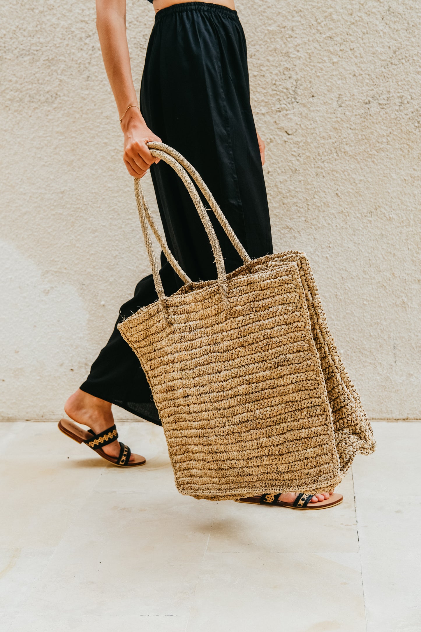 Annabelle Handmade Oversized Raffia Beach Tote