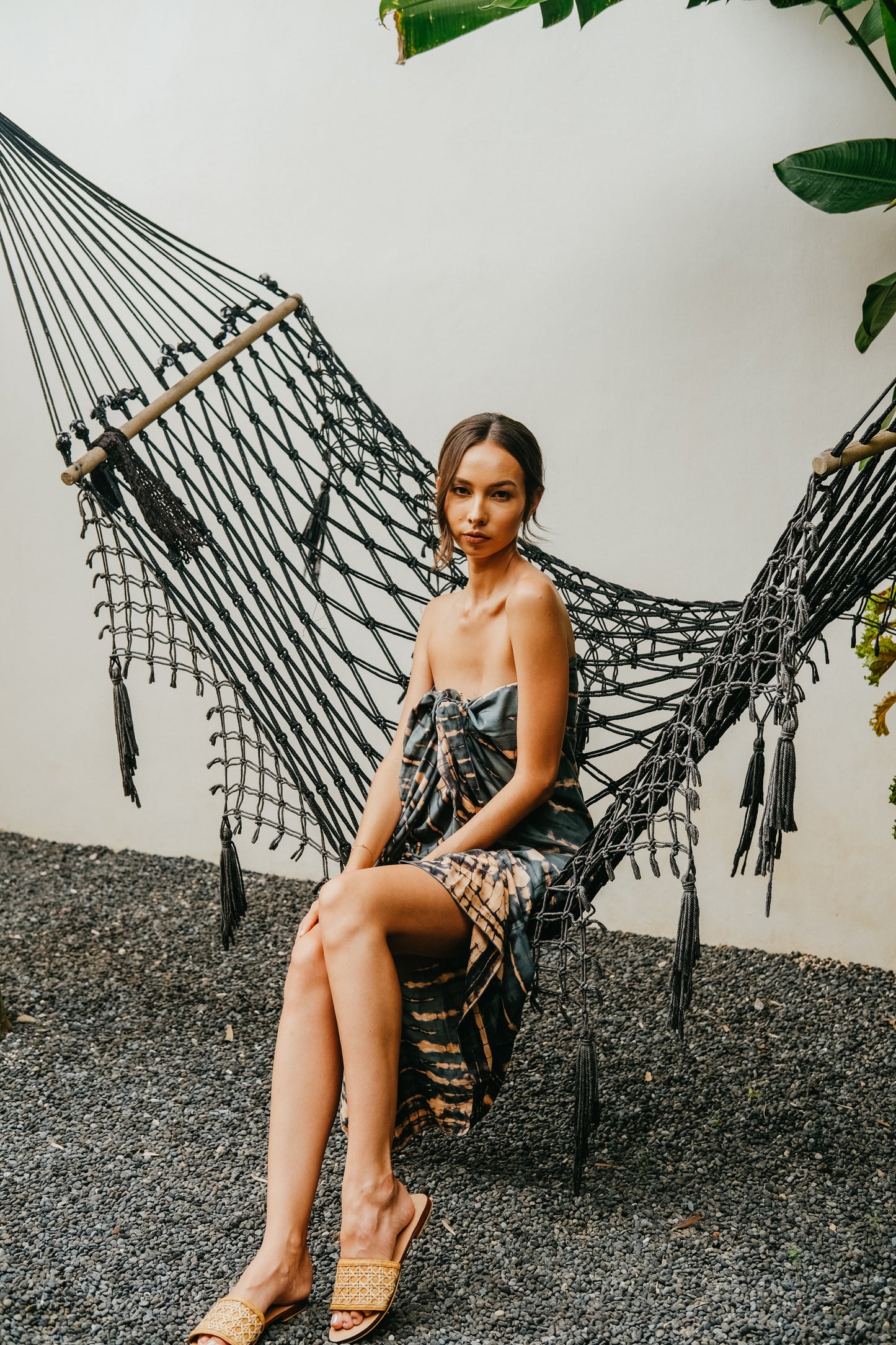 Beach Hand Dyed Sarong outfit in Deep Sea Blue