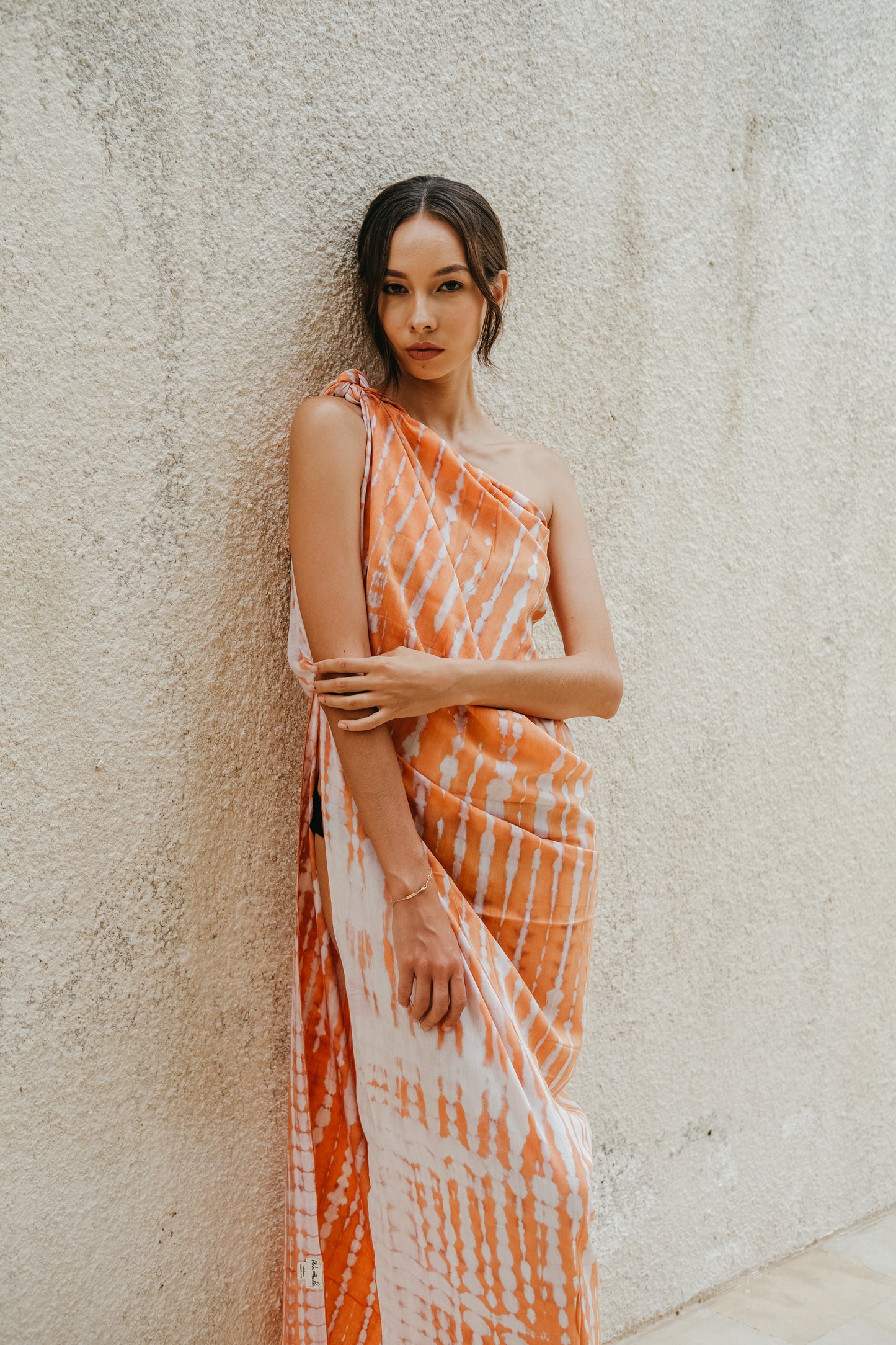 Beach Hand Dyed Sarong outfit in Coral