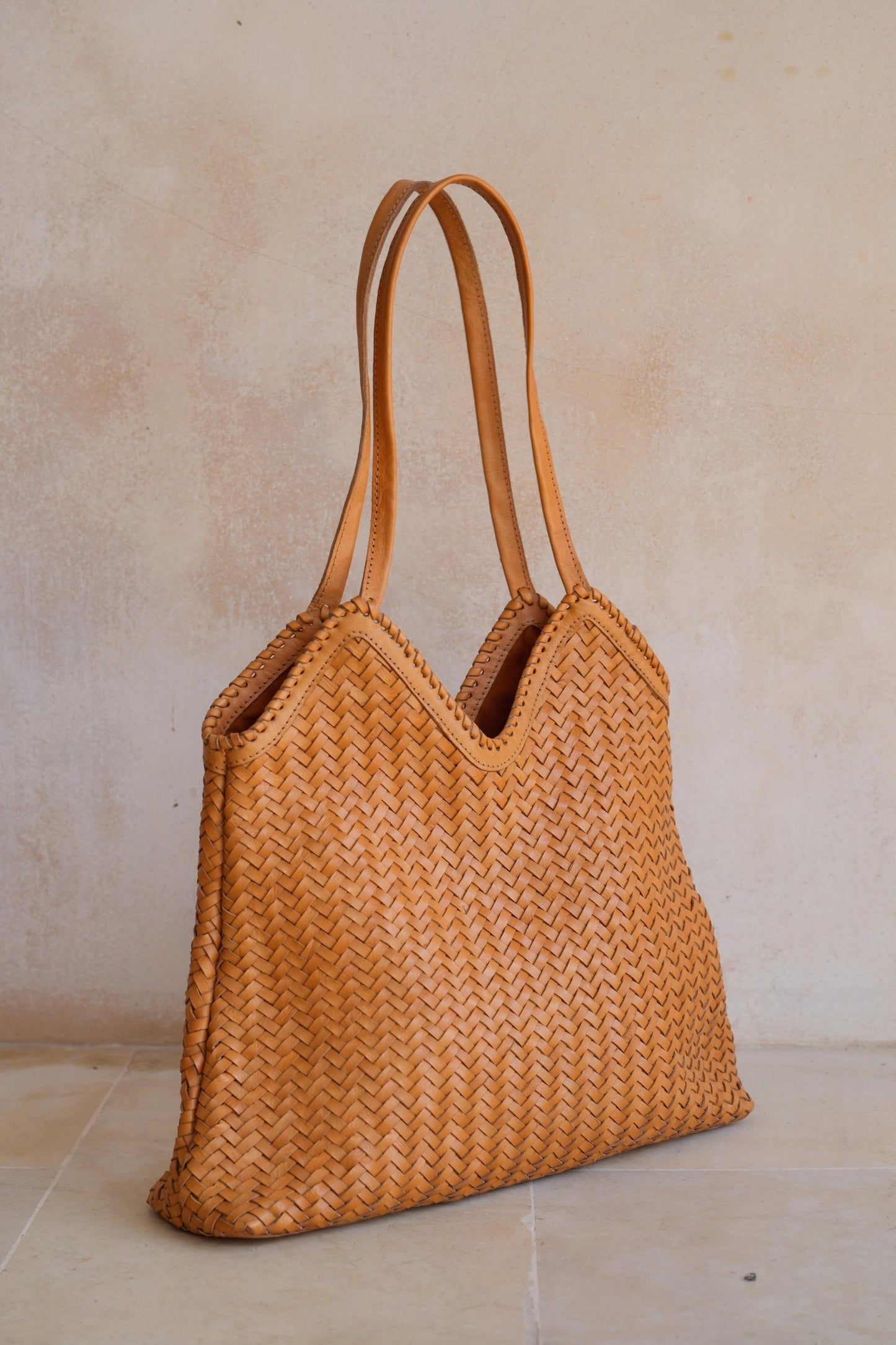 Carmen Handwoven Leather Tote