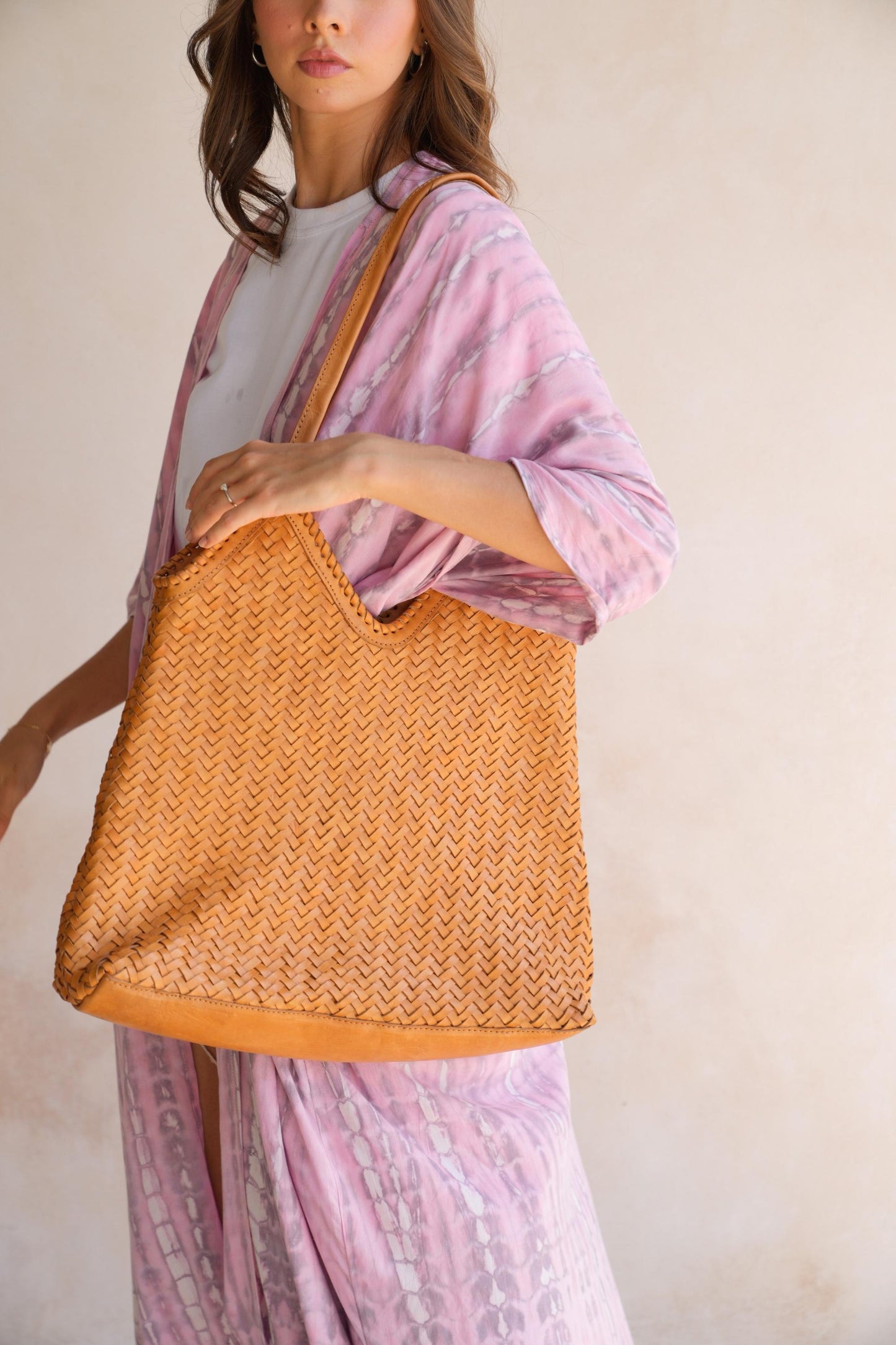Carmen Handwoven Leather Tote