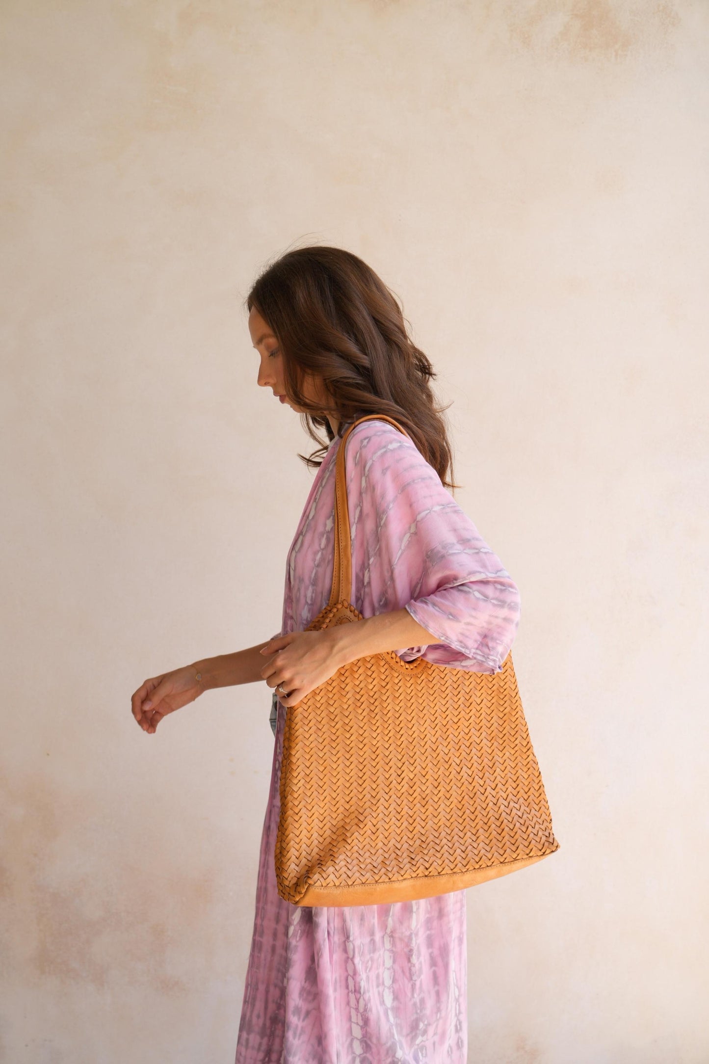 Carmen Handwoven Leather Tote