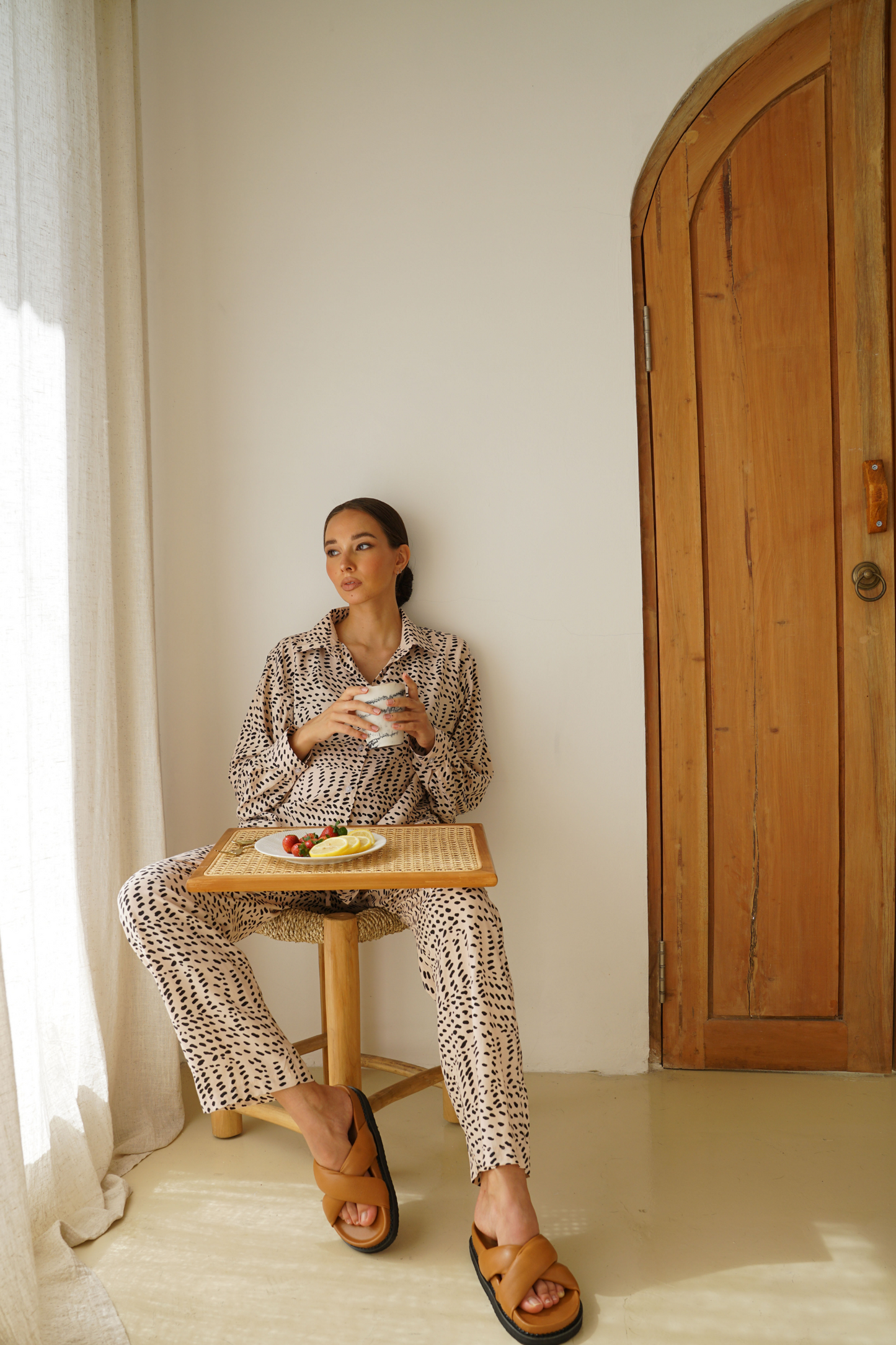 Ella Cane and Teakwood Decorative Tray