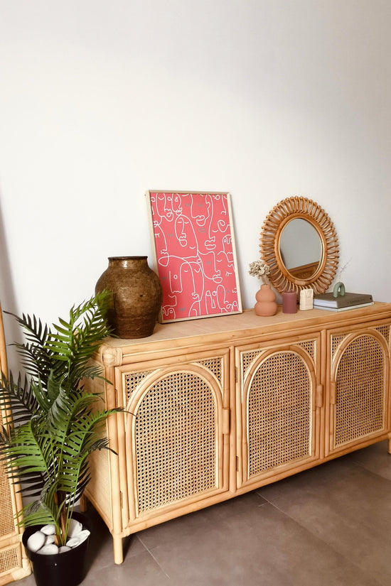 Everett Rattan Cane Cabinet