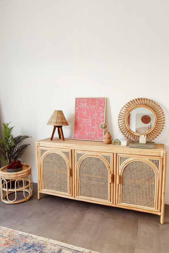 Everett Rattan Cane Cabinet