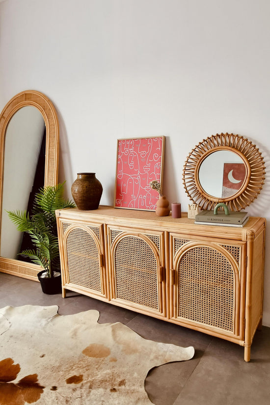 Everett Rattan Cane Cabinet