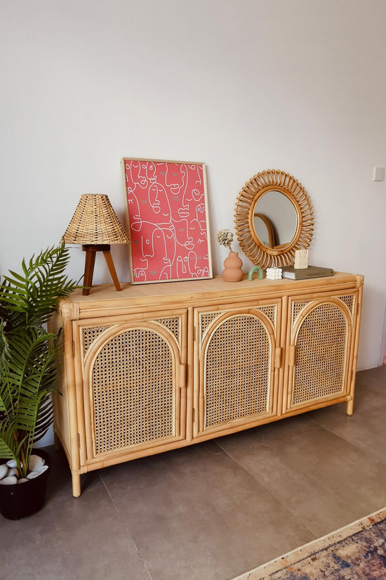 Everett Rattan Cane Cabinet