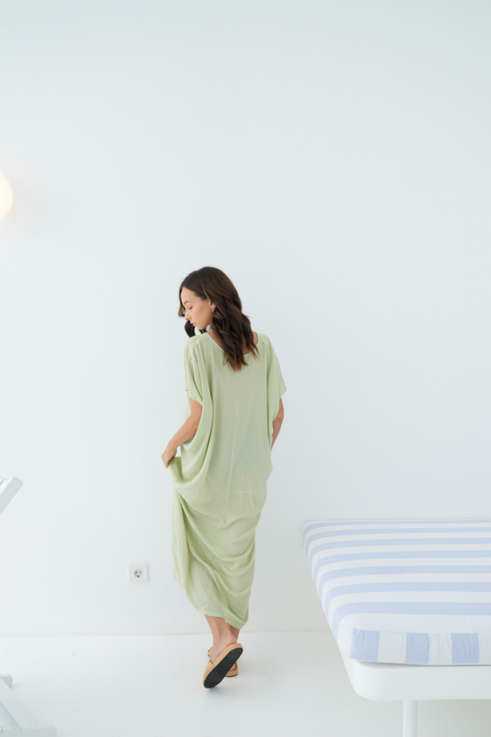 Bali Kaftan Dress in Pistachio