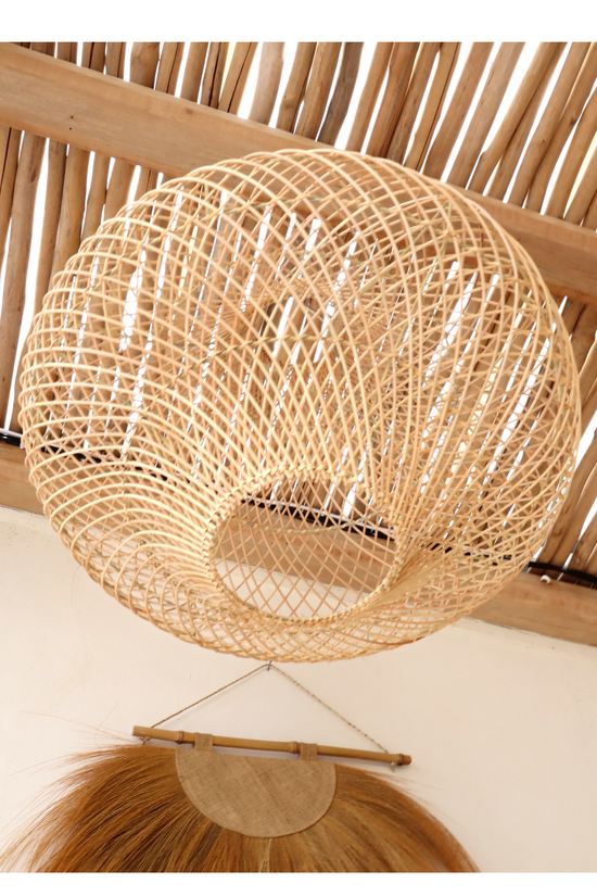 Freya X-Large Bell shape Rattan Pendant Light fitting ( Local Delivery Only)