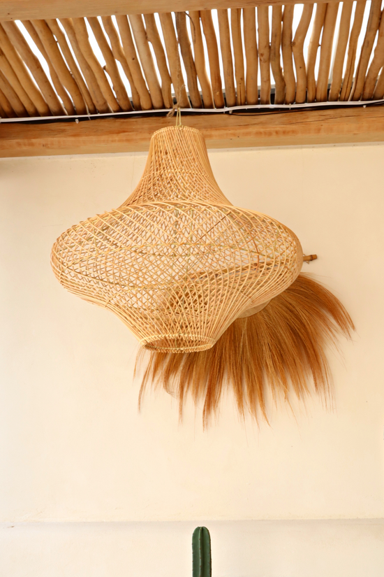 Load image into Gallery viewer, Freya X-Large Bell shape Rattan Pendant Light fitting
