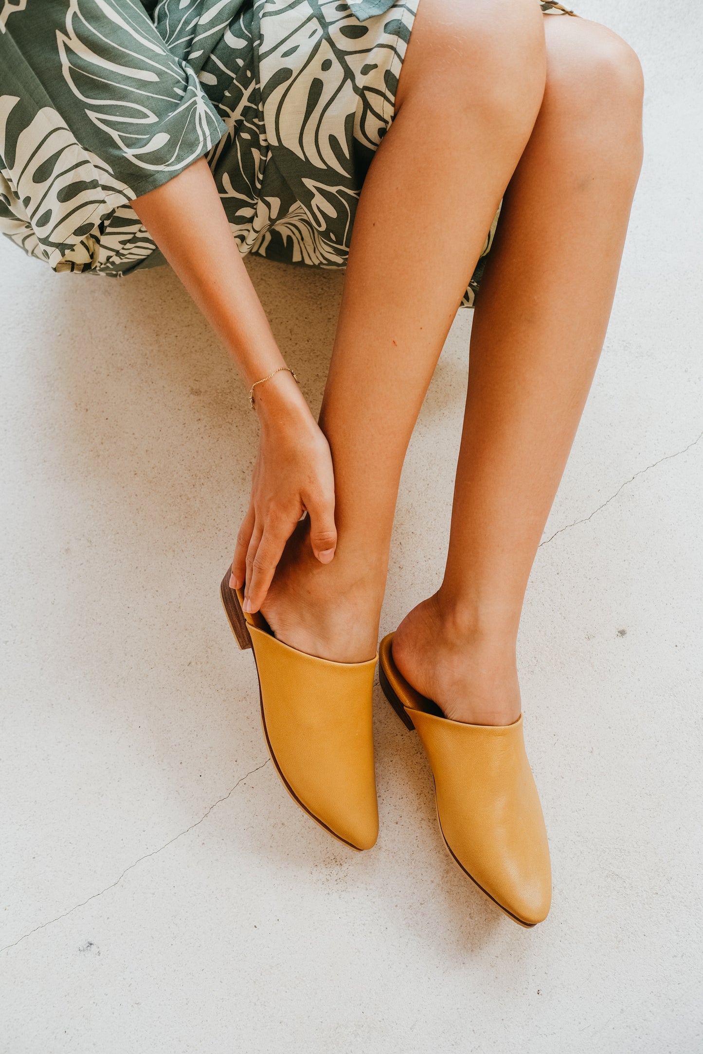 Heidi Leather Mules